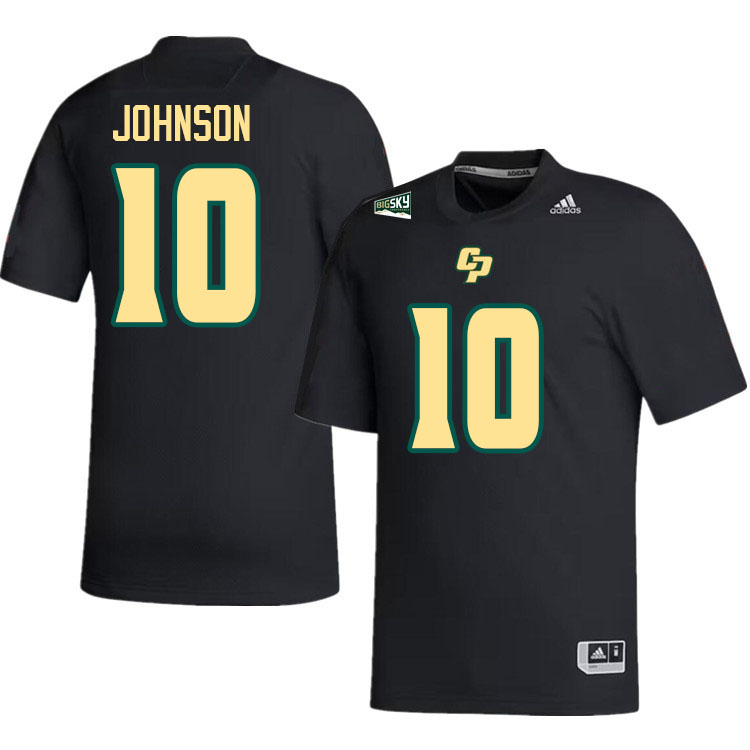 Cal Poly Mustangs #10 Victory Johnson College Football Jerseys,Uniforms Stitched-Black